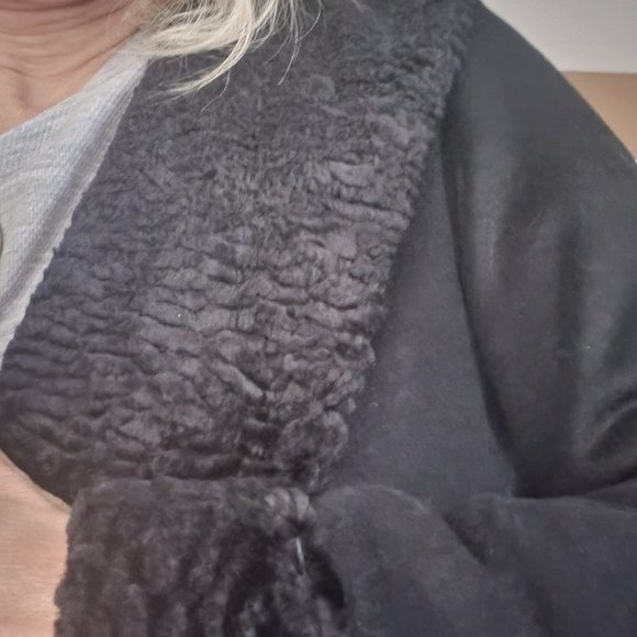 HH Full lenght Reversable Faux Astrakan Car Coat - Picture 4 of 7